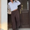 Voluminous Double Fabric Trousers