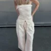 Wide-Leg Low-Rise Darted Jeans