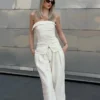 Wide-Leg Low-Rise Darted Jeans