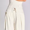 Wide-Leg Low-Rise Darted Jeans