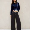 Wide-Leg Low-Rise Jeans – Pants