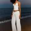 Wide-Leg Trousers with Elasticated Waist